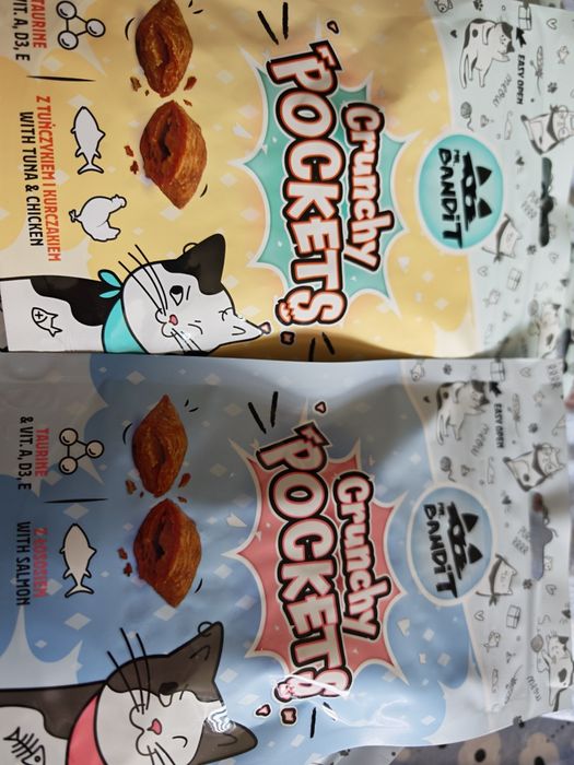 Sprzedam 10 opakowań przysmaków dla kota Mr. Bandit Crunchy Pockets
