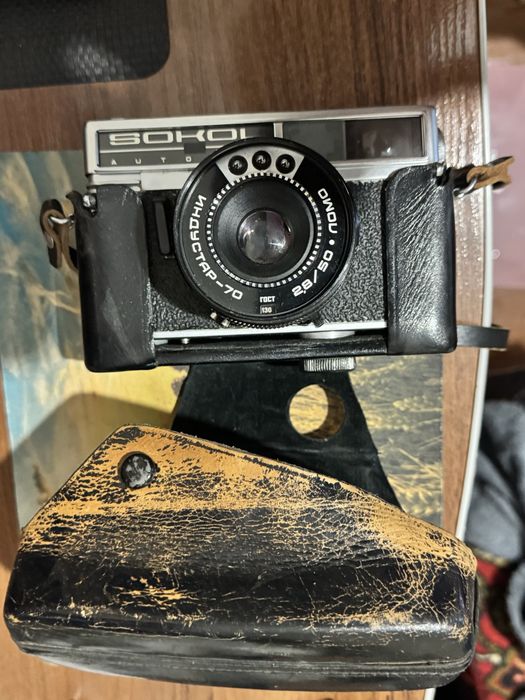 Фотоаппарат Индустар-70,сокол автомат+вспышка,СССР