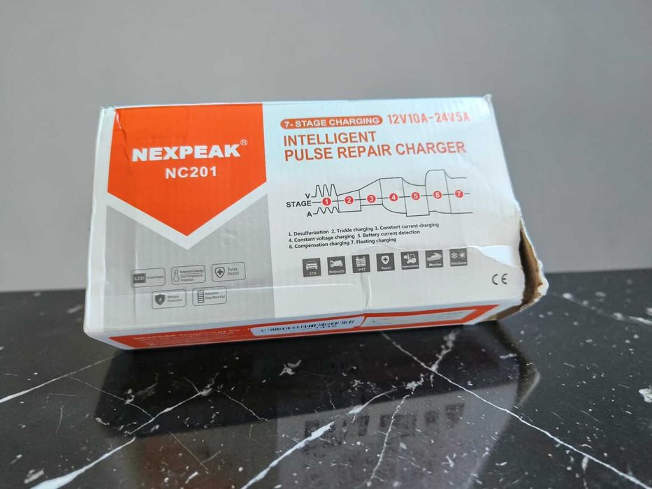 Automatyczny Prostownik Ładowarka Impulsowa Nexpeak NC201 12V/24V | NOWY + ADAPTER PL