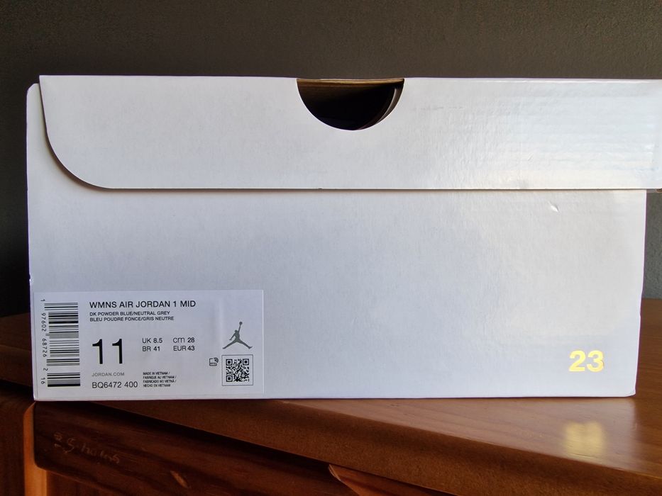 Wmns air jordan 1 mid/azul ciano - eur 43