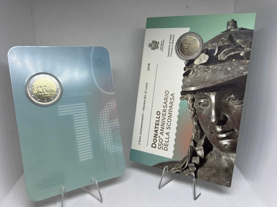 San Marino 2016 - Coin Card 2€ 550 Anos do Falecimento de Donatello