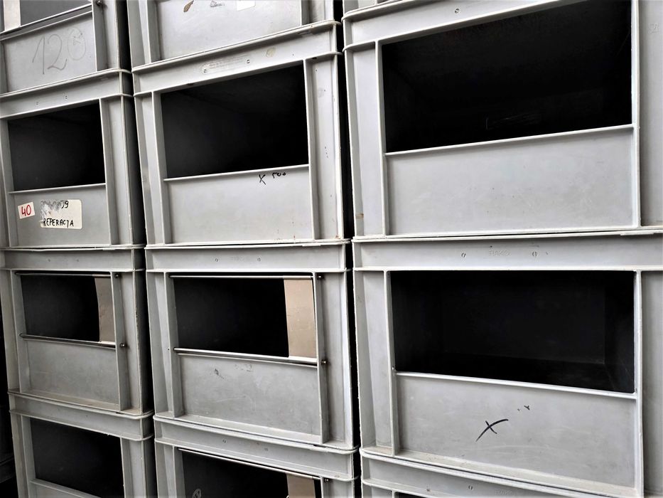 Pojemnik Plastikowy Kuweta Skrzynka Kosz Magazynowy Warsztatowy Regał