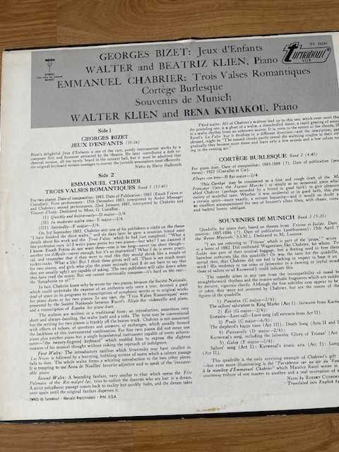 vinil GEORGES BIZET Jeux D'Enfants