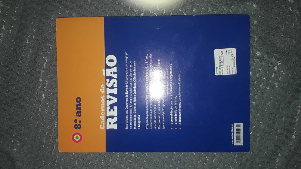 "Cadernos de revisão" 8ºano Volumes 1 e 2 (multidisciplinas)