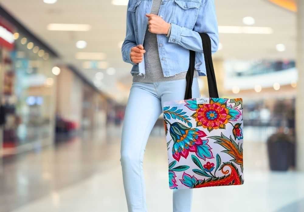 Torba na zakupy – "Kwiaty Osty" - Stylowa, ekologiczna, praktyczna