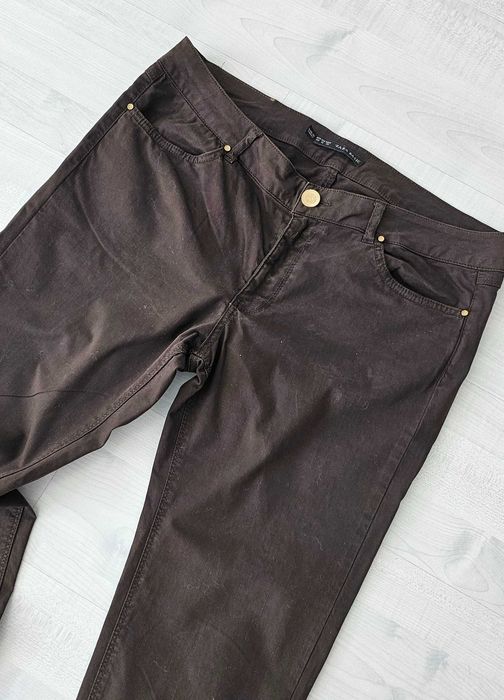 ZARA czekoladowe jeansy roz 42
