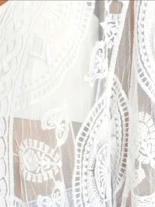 Narzutka na strój kąpielowy koronkowa boho