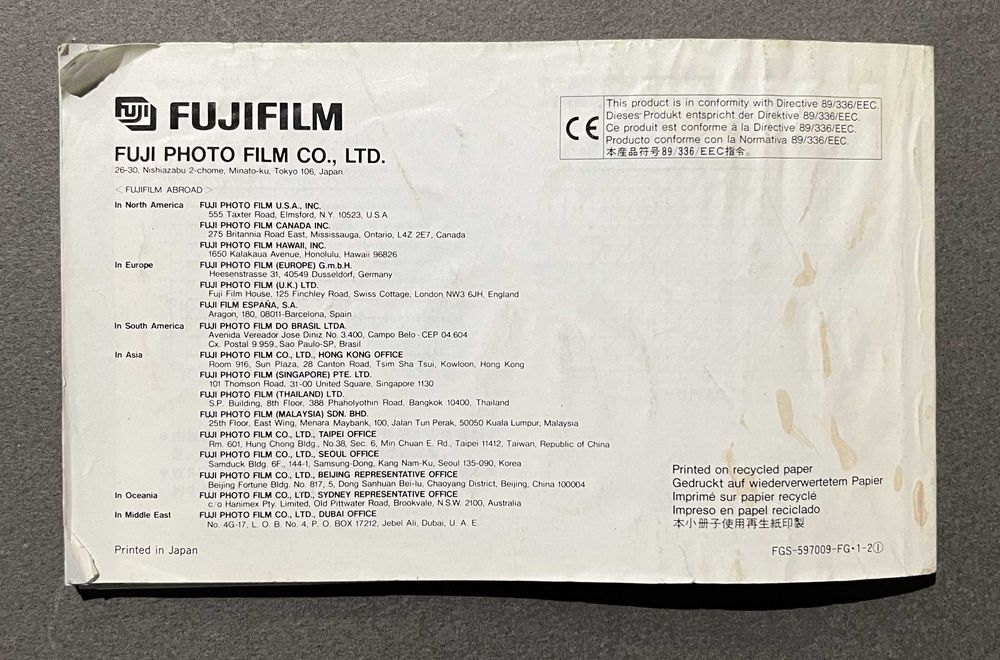 Manual Fujifilm GA645 Professional