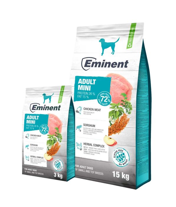 Сухий собачий корм Eminent Adult Mini 26/15 3 кг/15 кг