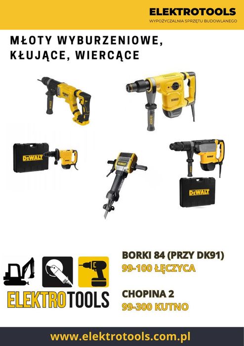 Wynajem//Wypożyczenie Młot wyburzeniowy kłujący wiercący