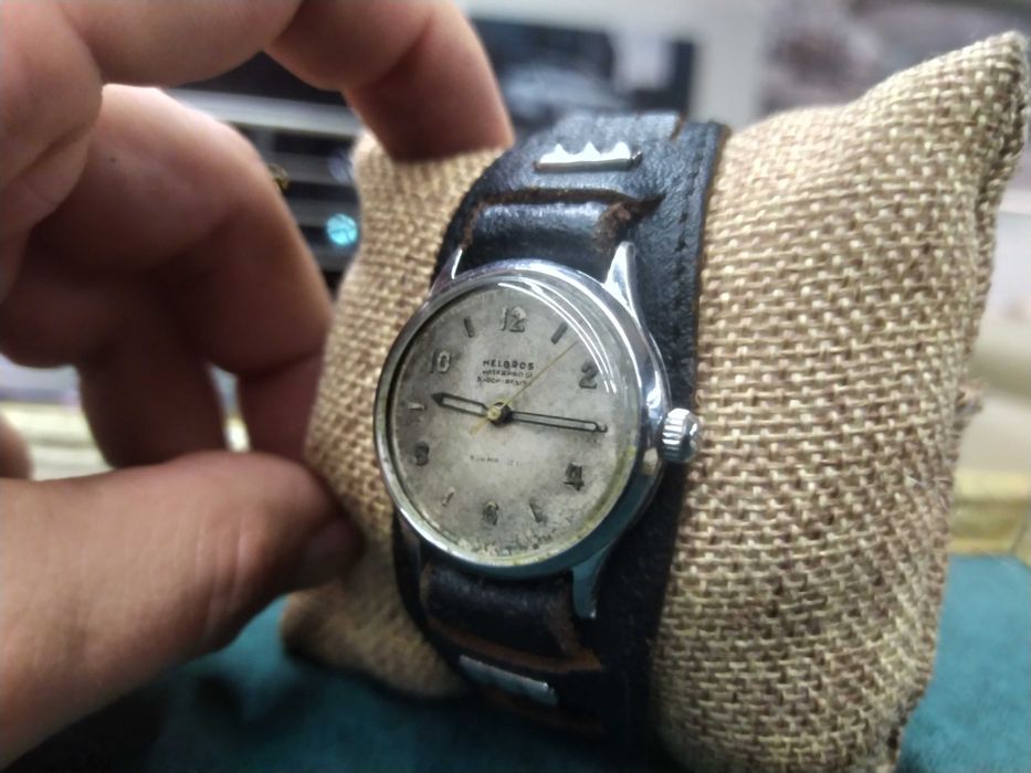 Oryginalny Zegarek Helbros lata 40 Wojskowy ! Swiss Vintage Retro styl
