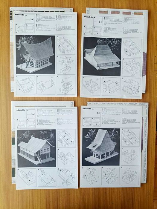 Domki kartonowe do sklejania, educoll 4, educoll 5. UNICEF