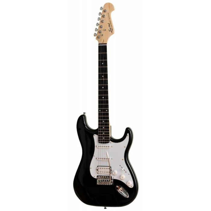 Gitara elektryczna Ever Play Stratocaster czarna MEGA zestaw XXL