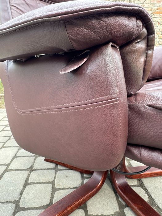 Крісло реклайнер шкіряне (0083) крісло для відпочинку