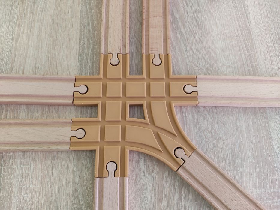 Подвійний кутовий переїзд, сумісний з Brio, Play tive та IKEA