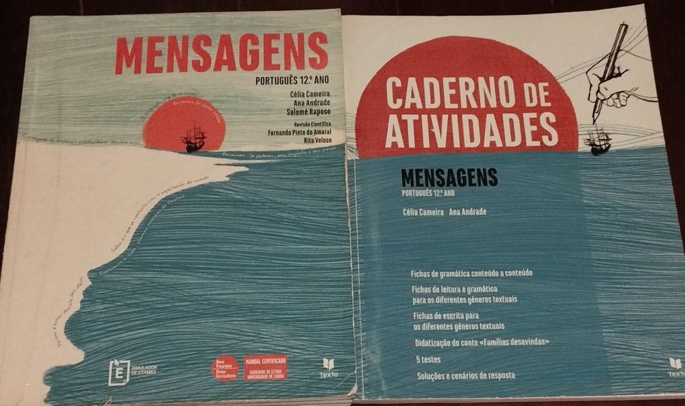 Manual e caderno de atividades "Mensagens" de português 12° ano