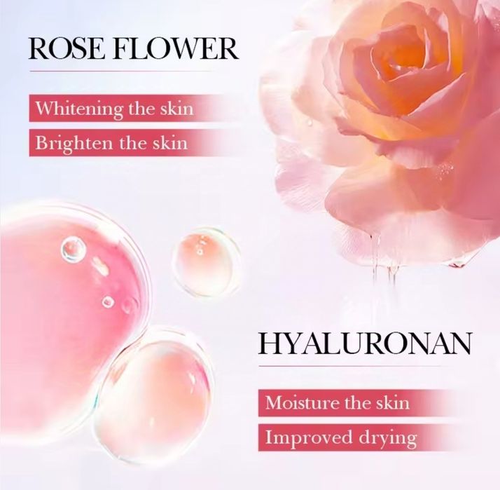 Różany balsam i żel do ciała z kwasem hialuronowym,200 ml.