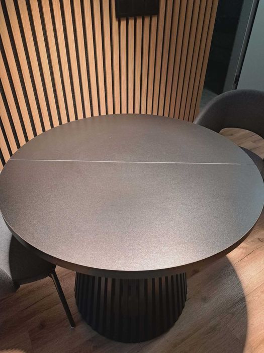 Stół rozkładany czarny lamele LOFT