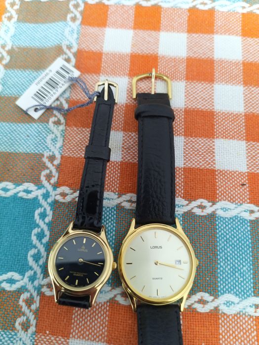 Relógio Lorus senhora preto e dourado