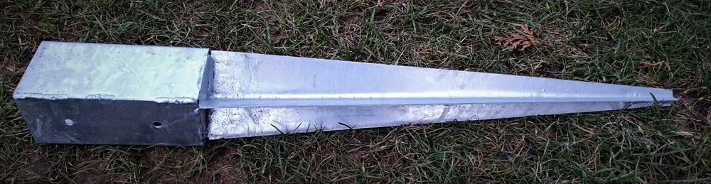 Metalowa kotwa wbijana ocynkowana 7x7cm podstawa słupa