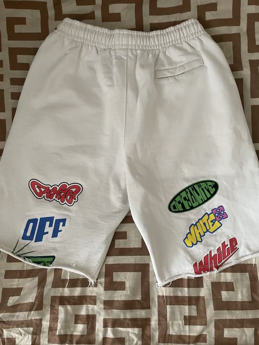 Шорти Off-white arrow sticker sweatshorts white