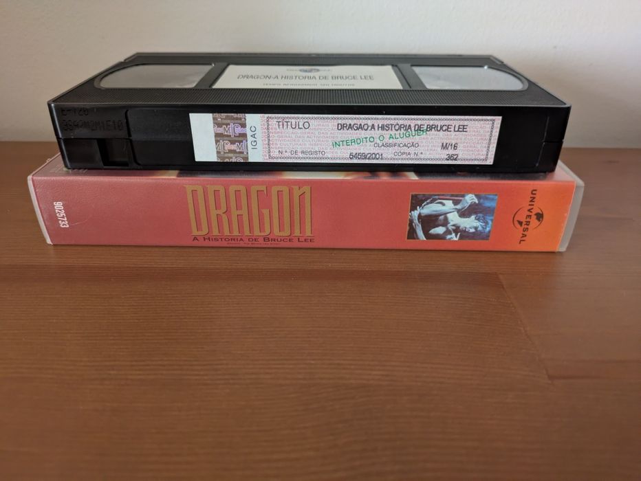 VHS " Dragon - A História de Bruce Lee  " 1993 (Opt. Estado)