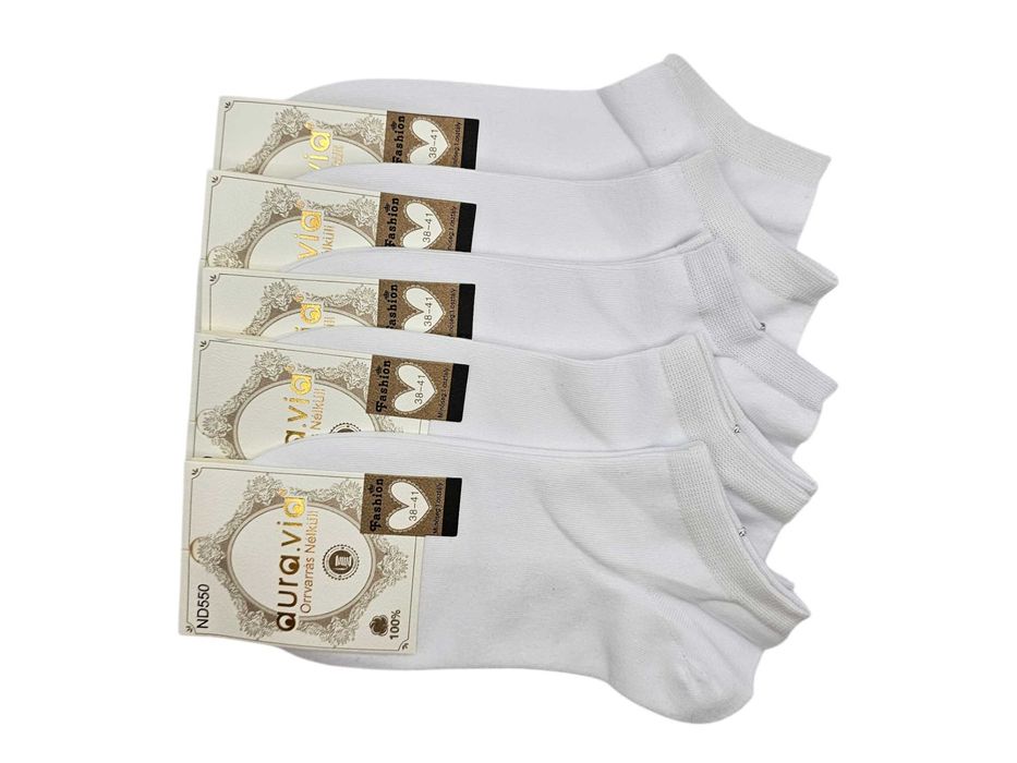 5 x skarpety damskie stopki bawełniane Aura via 38-41