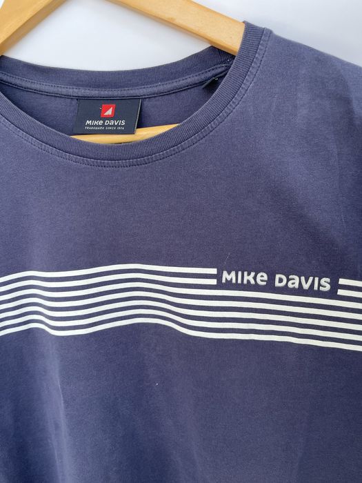 T-shirt Mike Davis Azul com Riscas