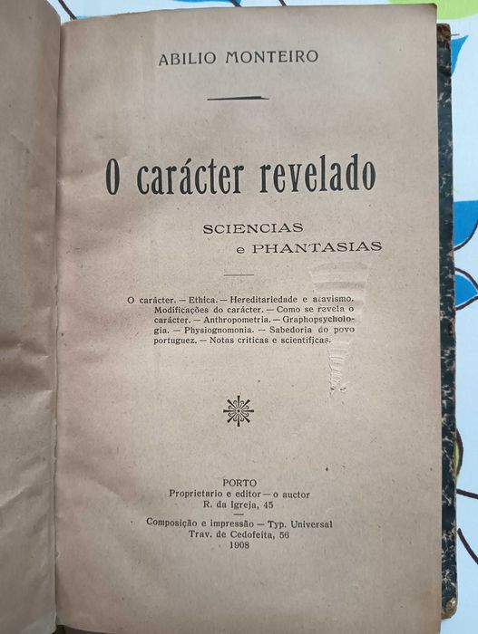 O Carácter Revelado – Abílio Monteiro