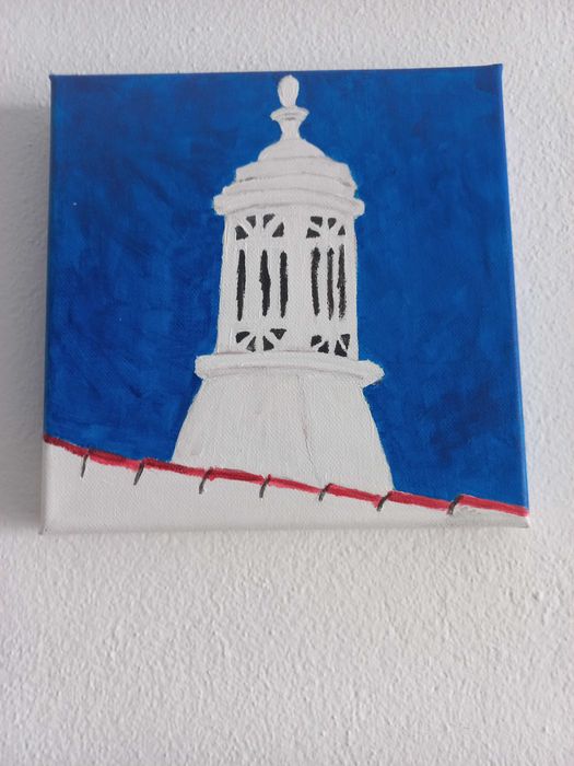 Quadro em acrílico sobre tela - chaminé típica algarvia