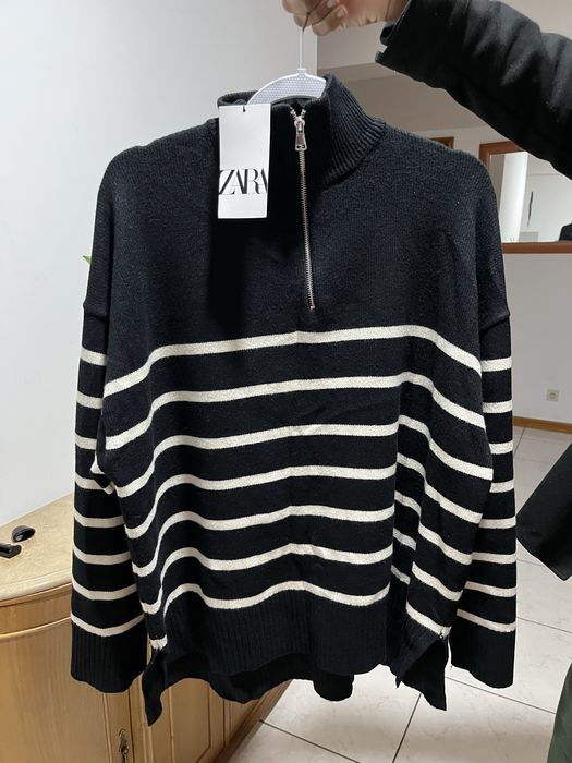 Casaco moletom(preto e Branco)