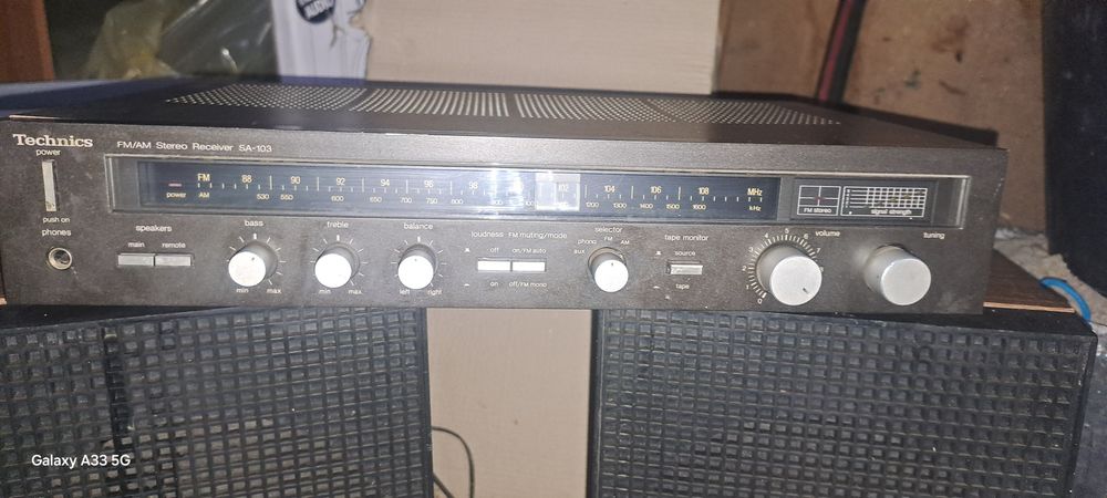 Technics SA-103...gratka dla kolecjonera plus dwa stare głośniki unitra