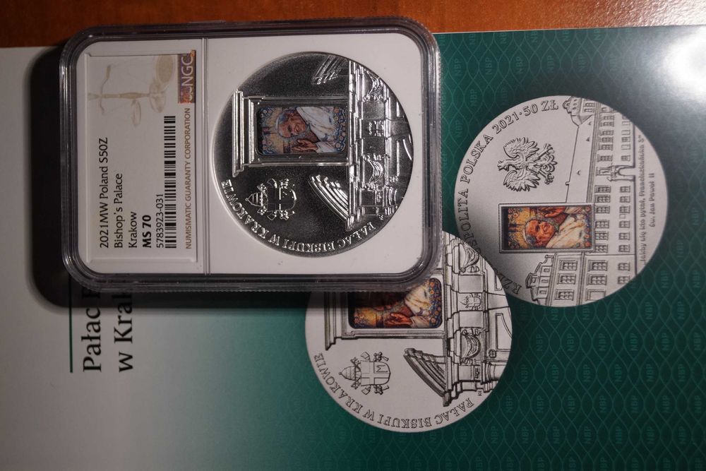50 zł Pałac Biskupi w Krakowie 2021 r. NGC MS70
