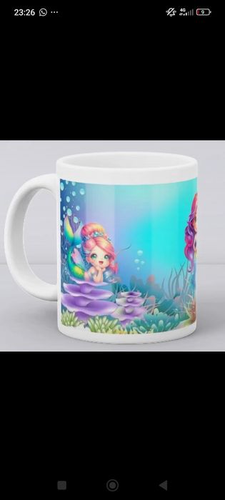 Caneca com tema Sereias