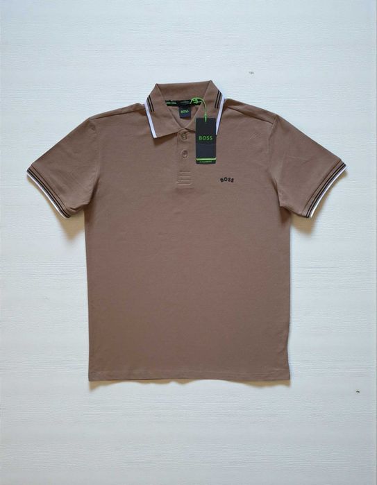 Hugo Boss S M L XXL Brązowy Męski Polo