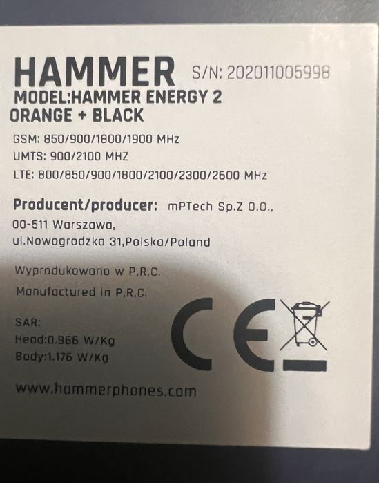 Smartfon Hammer Energy 2