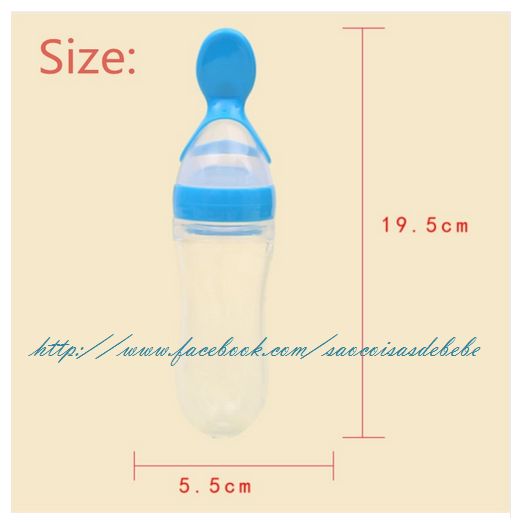 Reservatório com colher 90ml/Garrafa/Biberão Bebé
