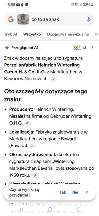6 osobowa.Porcelana.Winterling Marktleuthen Bawaria