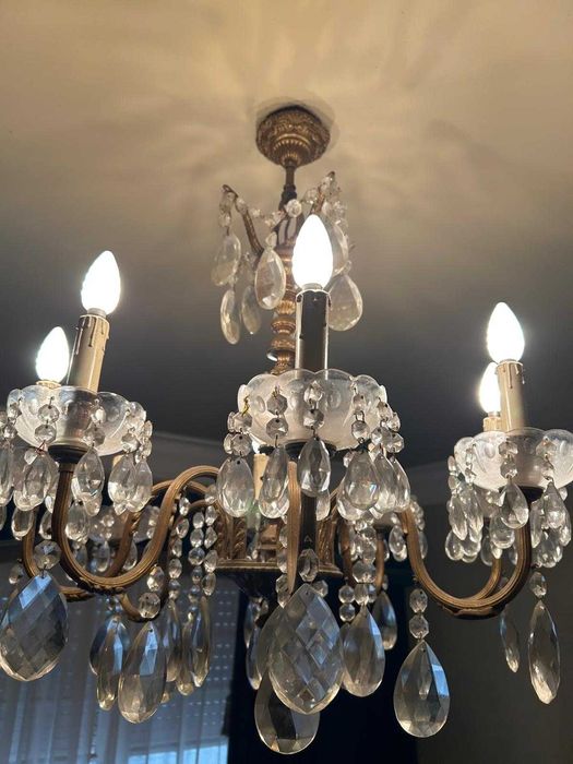 Candeeiro de Teto / Lustre Bronze ( Antigo )