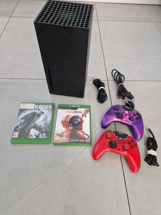 Xbox series x 1tb + 2x Pad + 2x Gra okablowanie Gwarancja ZESTAW