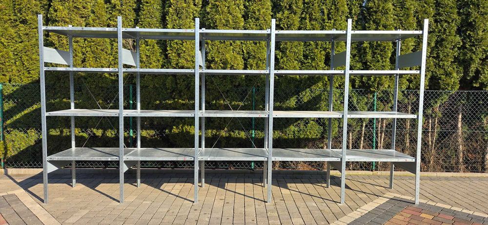 Regały magazynowe z demontażu 70gł x100x200-250cm używany metalowy