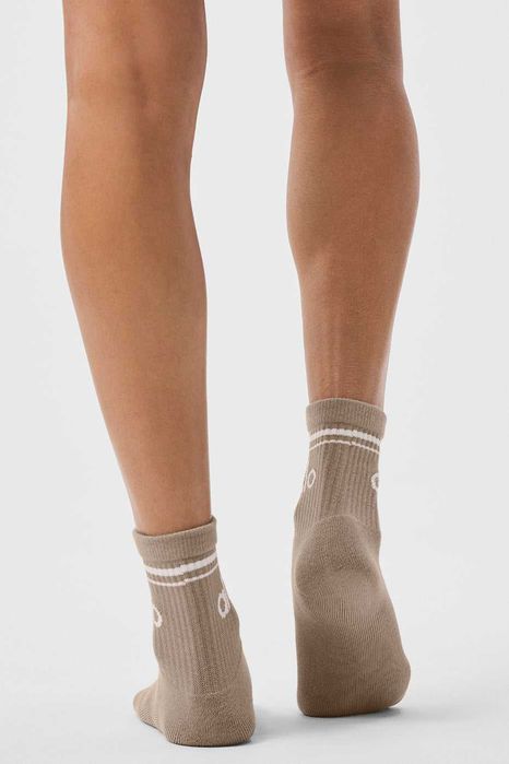 Шкарпетки Alo Yoga Unisex Half-Crew Throwback Sock 3-Pairs Black/White