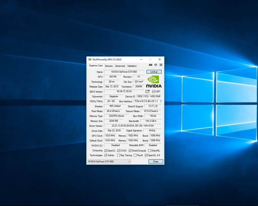Retro Gaming Karta graficzna Gigabyte NVIDIA GeForce GTX 660