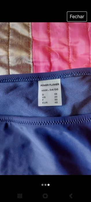 Cuecas de biquini azuis, tamanho 48 (EU), Cintura alta