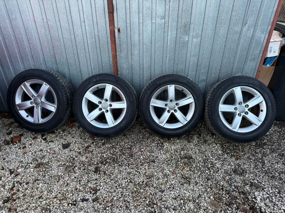 Audi 66.6mm ! A4 B8 ! A5 Alufelgi 16 cali opony zimowe 225/55/16