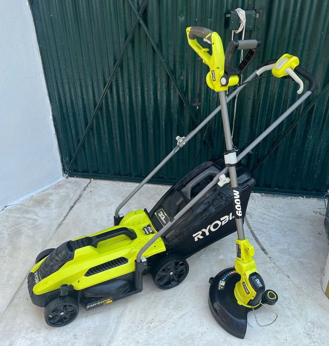 corta relva elétrico e roçadora ryobi