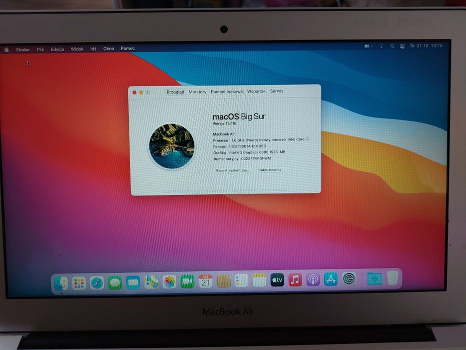 Macbook air 2015 dobra bateria i piękny stan