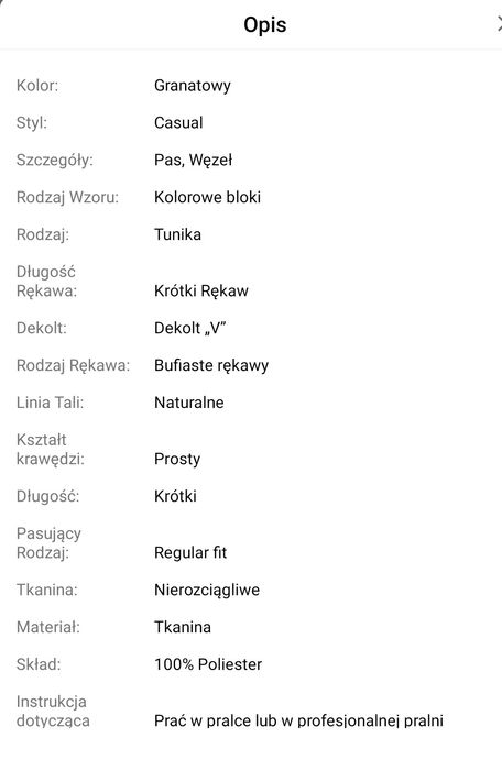 Sukienka nie wymaga prasowania