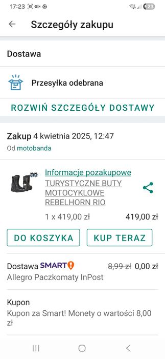 Buty motocyklowe rebelhorn Rio 42. Raz użyte