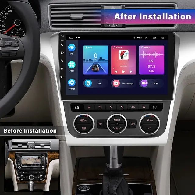 Rádio android 13 Volkswagen PASSAT 2012 A 2015 WiFi Carplay gps 2/64GB